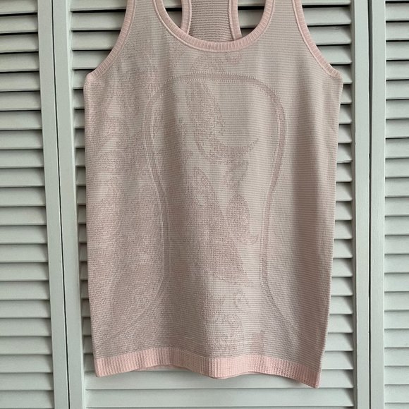 Lululemon Run: Swiftly Tech Racerback *Paisley Heathered Pretty Pink size 4 rare - Picture 4 of 10